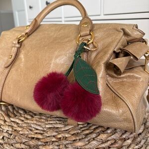 Fuzzy bag charm